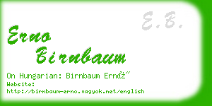 erno birnbaum business card
